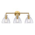 Trans Globe Lighting 71923 AG Stoneglad 3 Light Antique Gold Bath Vanity Wall Light