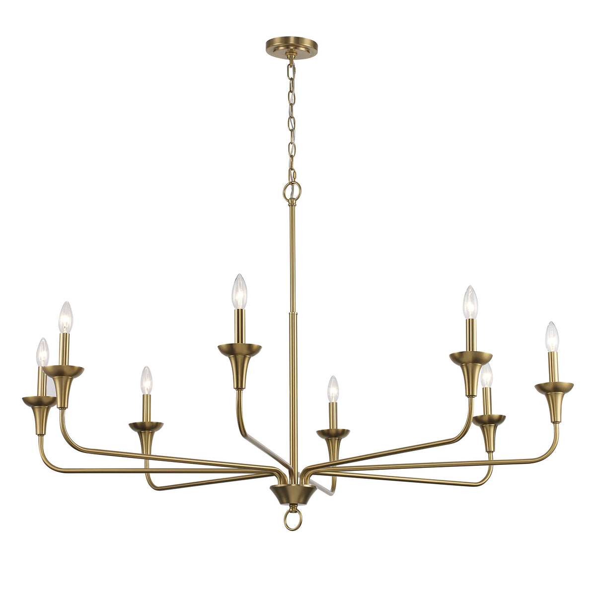 Trans Globe Lighting 71948 AG Capella 8 light antique gold chandelier