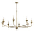 Trans Globe Lighting 71948 AG Capella 8 light antique gold chandelier
