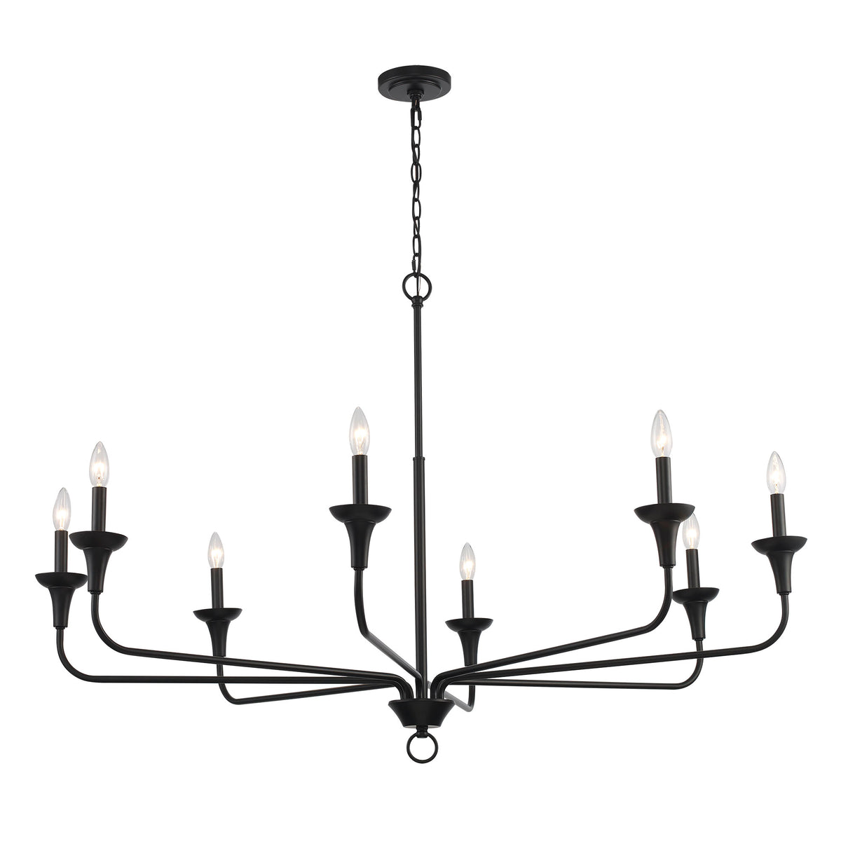 Trans Globe Lighting 71948 BK Capella 8 light black chandelier