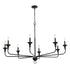 Trans Globe Lighting 71948 BK Capella 8 light black chandelier