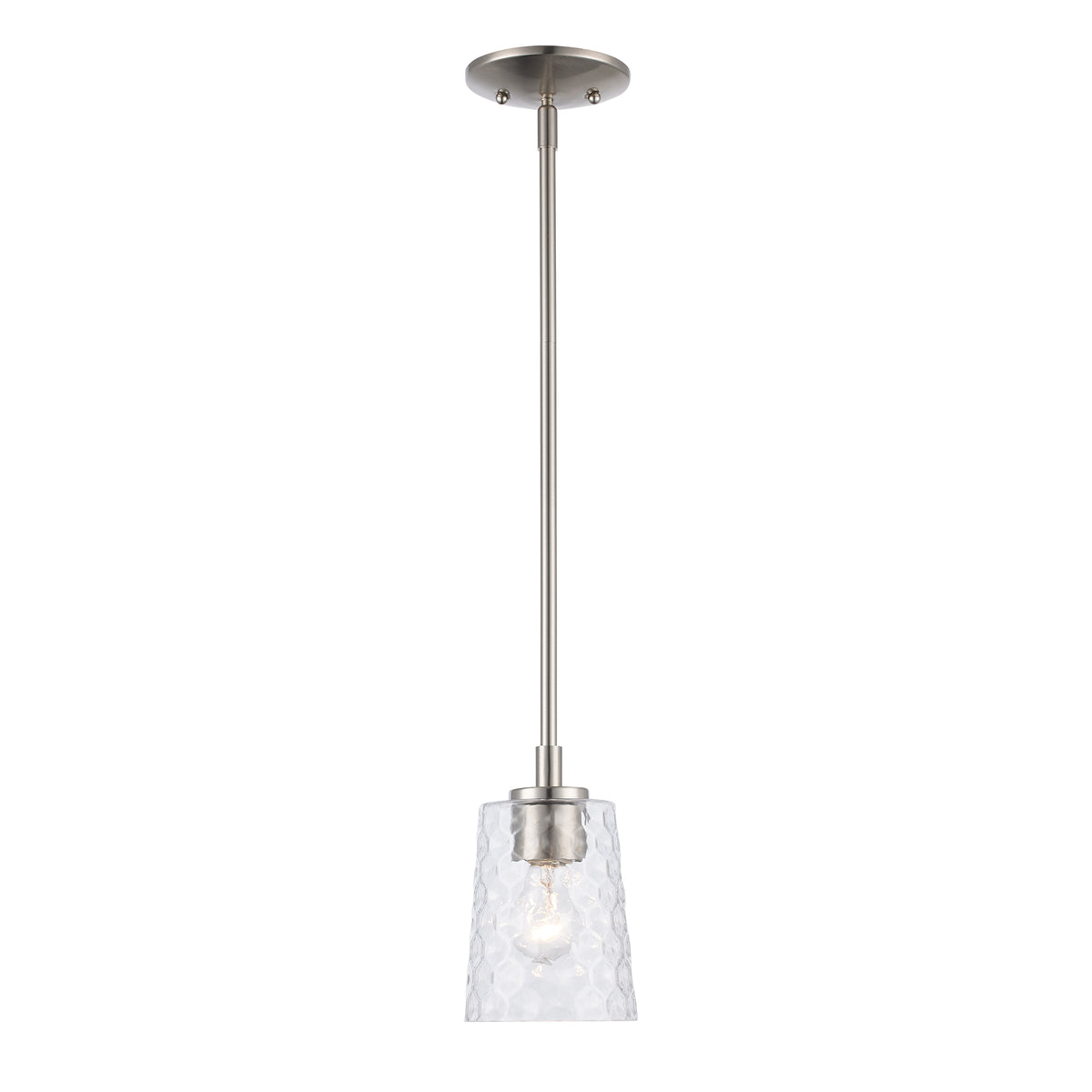 Trans Globe Lighting 71970 BN Marina 1 Light Brushed Nickel Pendant Ceiling Light