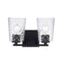 Trans Globe Lighting 71972 BK Marina 2 light black bath vanity wall light front view