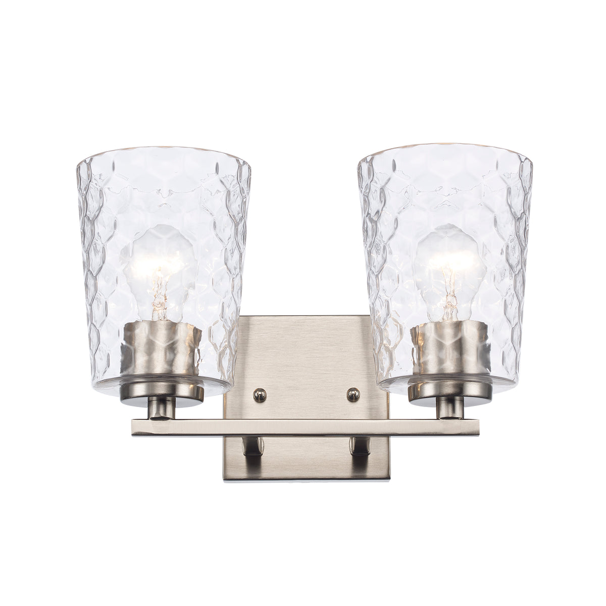 Trans Globe Lighting 71972 BN Marina 2 light brushed nickel bath vanity wall light front view