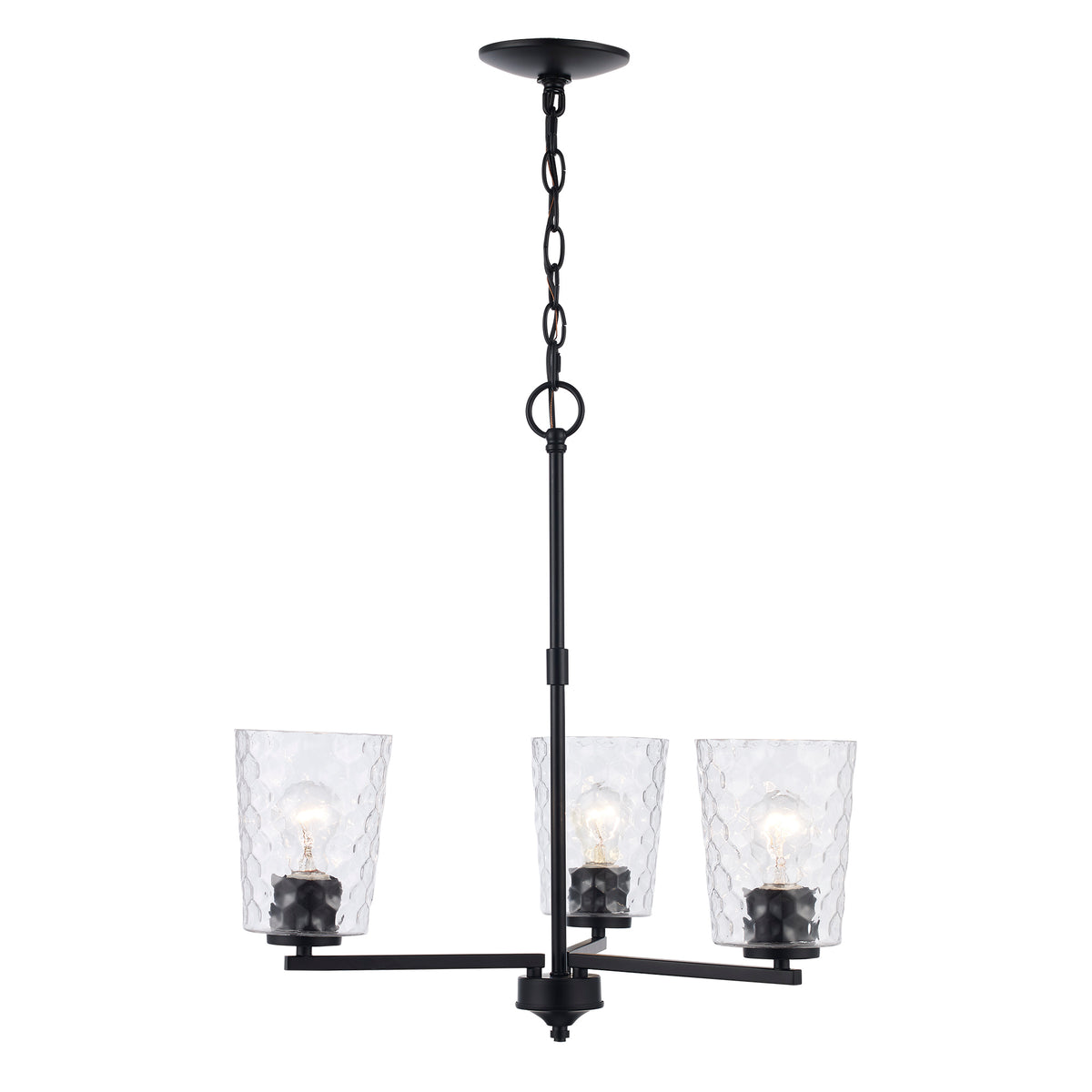 Trans Globe Lighting 71975-3 BK Marina 3 light black pendant ceiling light
