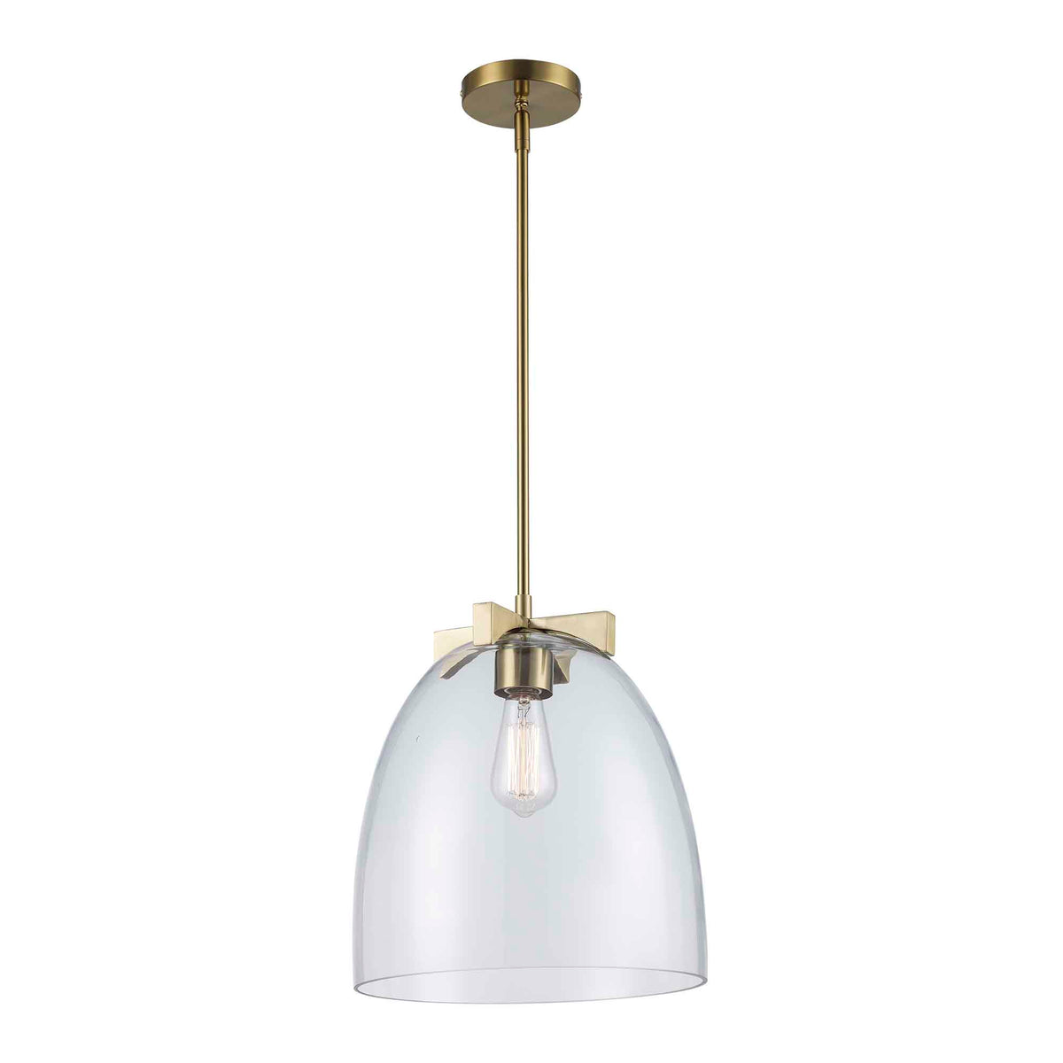 Trans Globe Lighting 71980 AG Melisande antique gold clear glass pendant light