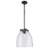 Trans Globe Lighting 71980 BK Melisande black pendant ceiling light with clear glass shade
