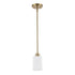 Trans Globe Lighting 72020 AG-FR Kai 1 light pendant in antique gold with frosted glass