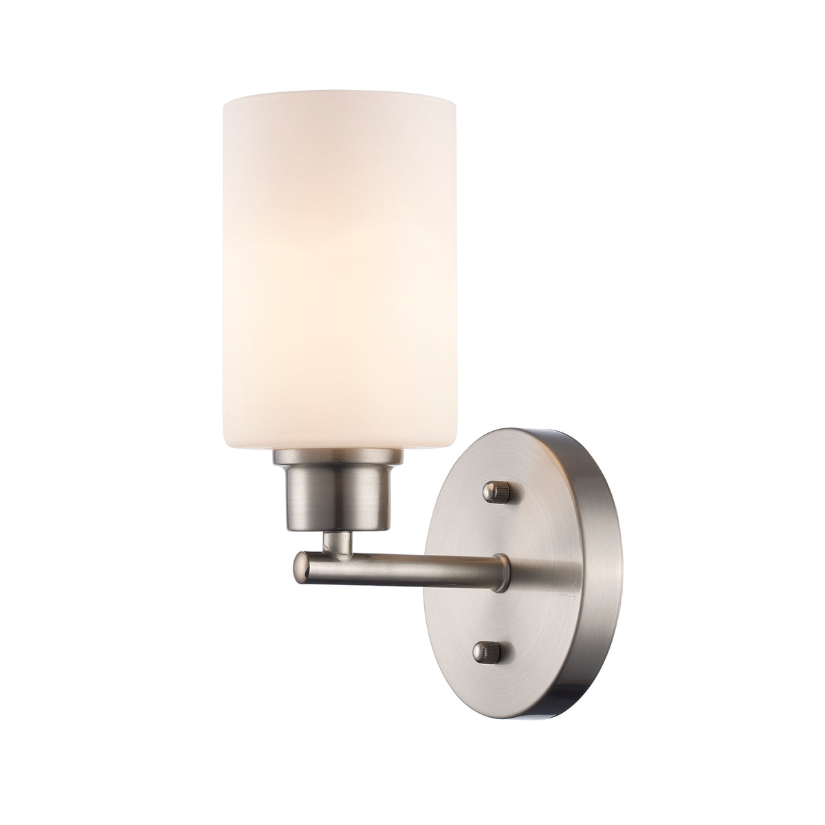 Trans Globe Lighting 72021 BN-FR Kai brushed nickel wall sconce with frosted glass