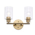 Trans Globe Lighting 72022 AG Kai 2 light antique gold bath vanity wall light front view