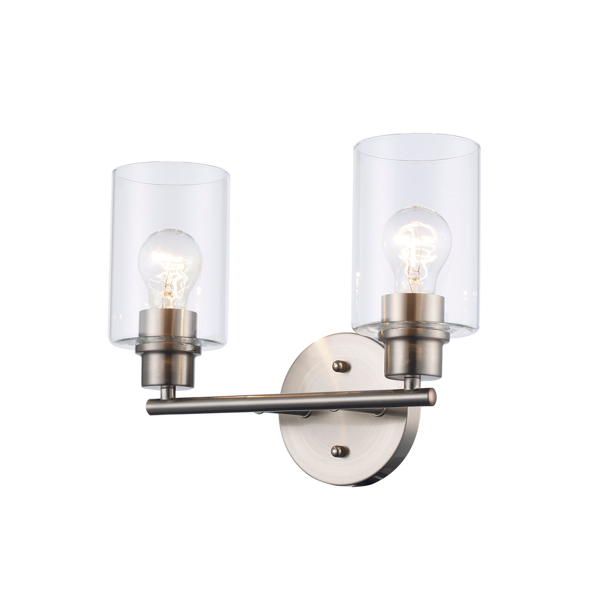 Trans Globe Lighting 72022 BN Kai 2 Light Brushed Nickel Bath Vanity Wall Light