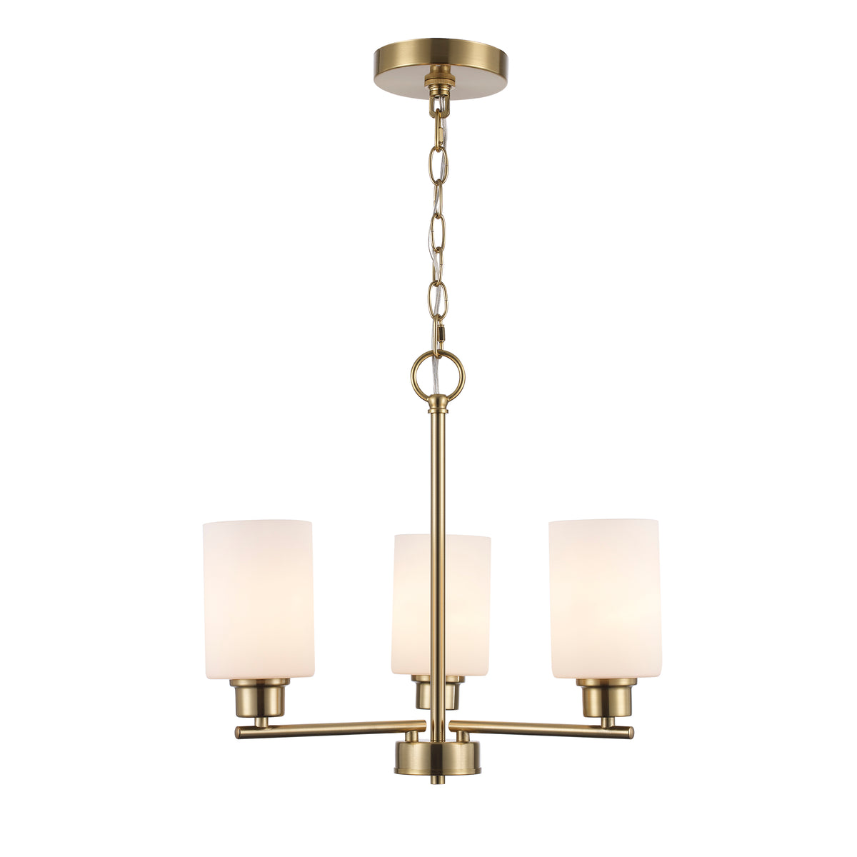 Trans Globe Lighting 72025-3 AG-FR Kai 3 light chandelier in antique gold