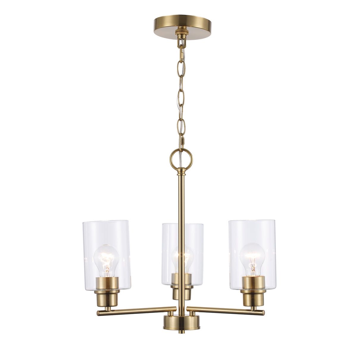 Trans Globe Lighting 72025-3 AG Kai 3 light chandelier in antique gold