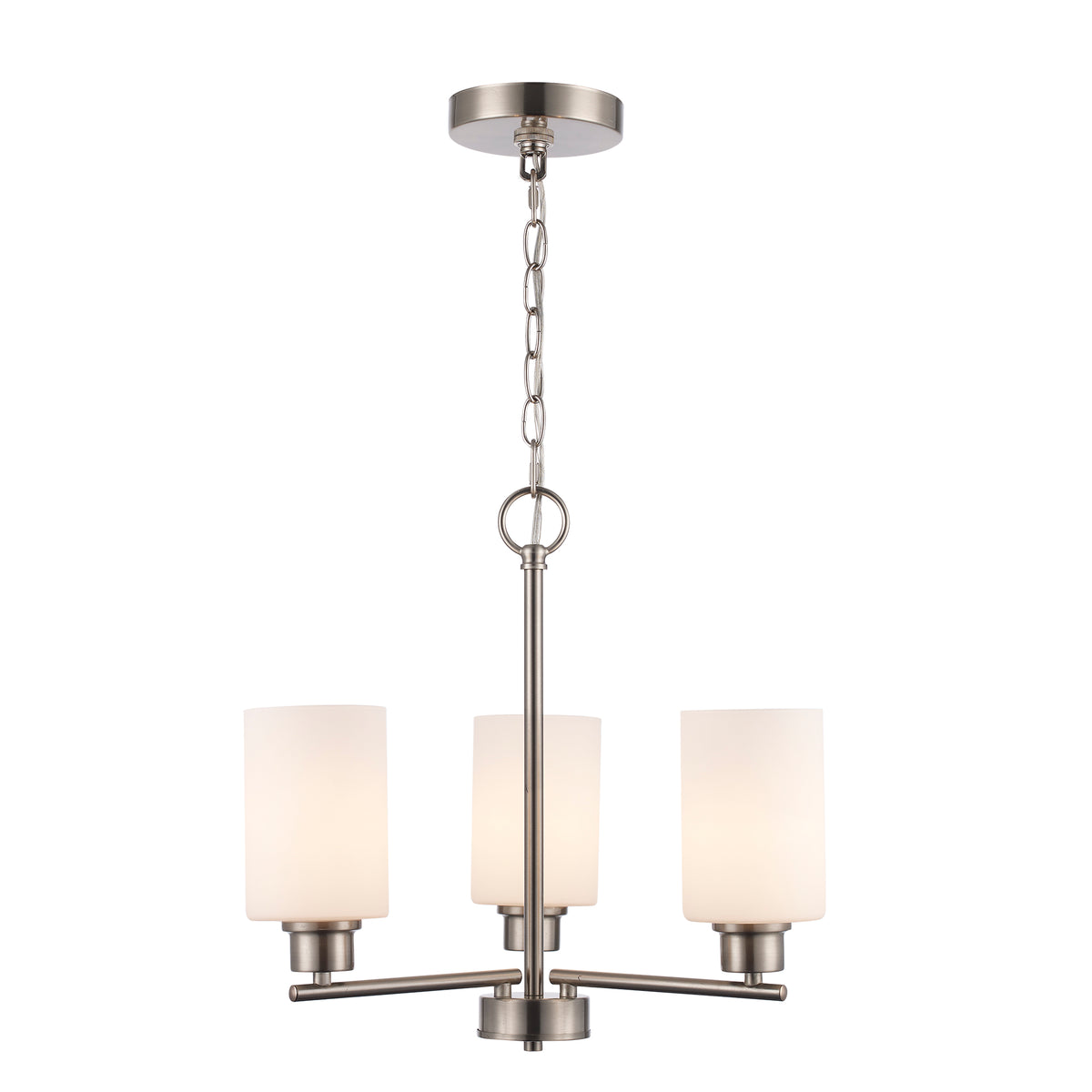 Trans Globe Lighting 72025 BN-FR 5 Light Brushed Nickel Frosted Chandelier Ceiling Light