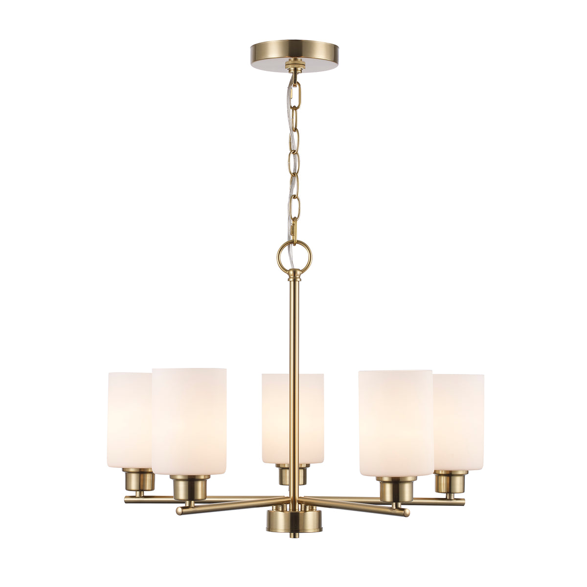 Trans Globe Lighting 72025 AG Kai 5 light antique gold chandelier on