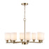 Trans Globe Lighting 72028 AG-FR Kai 8 light antique gold chandelier ceiling light