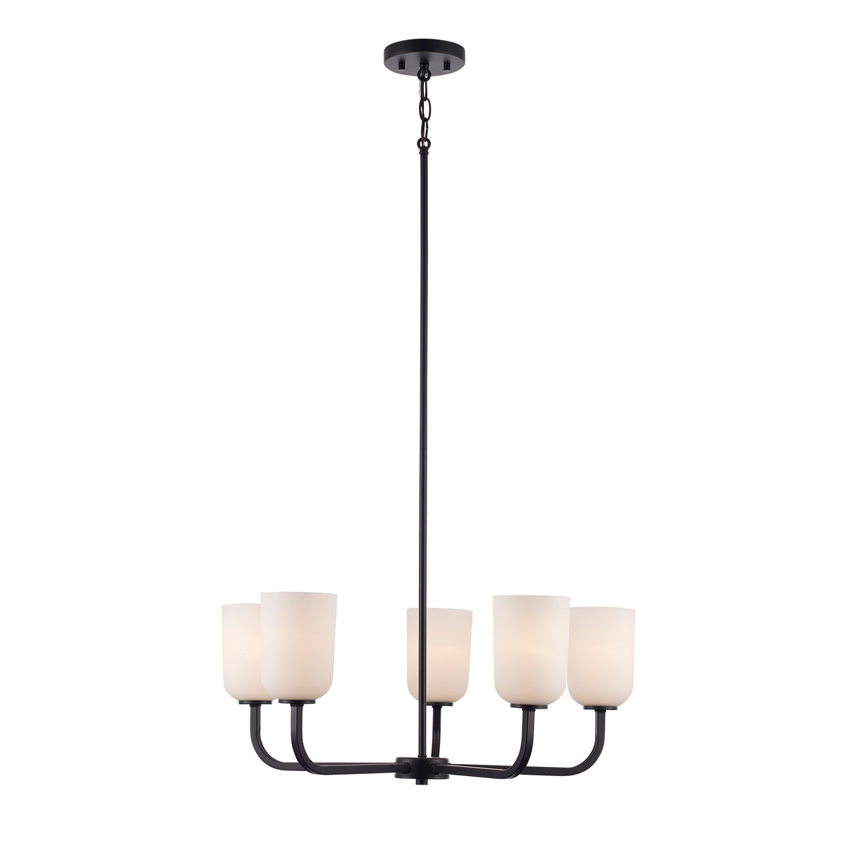 Trans Globe Lighting 72035 BK Capri 5 Light Black Chandelier Ceiling Light