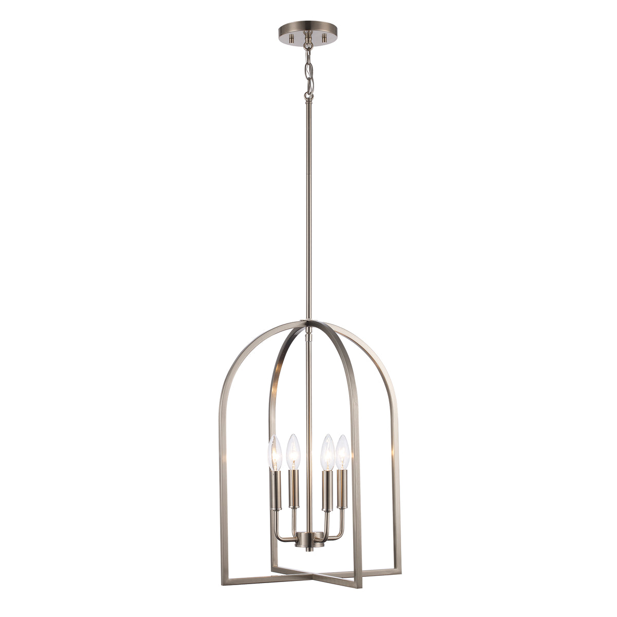 Trans Globe Lighting 72036 BN Adelia brushed nickel chandelier ceiling light