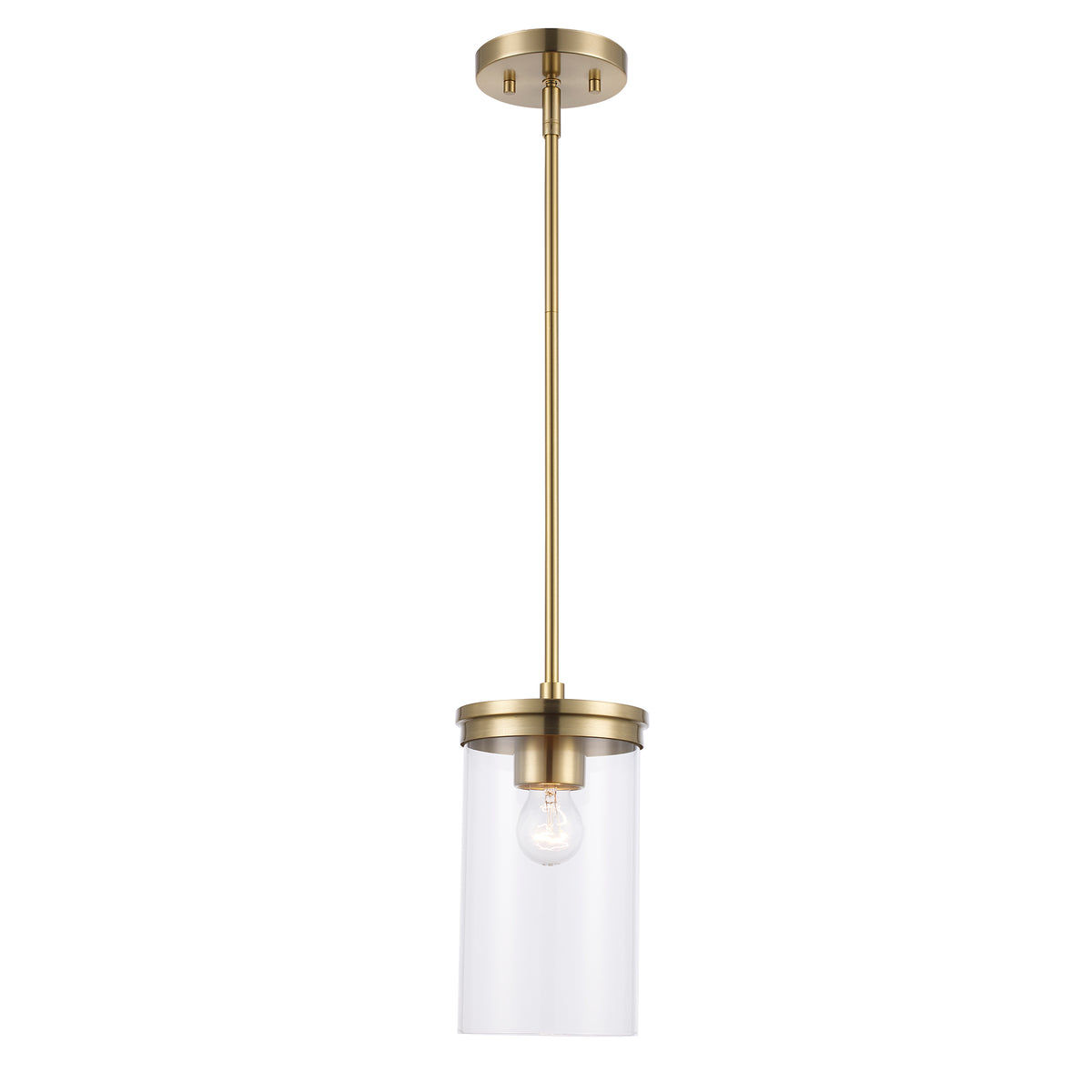 Trans Globe Lighting 72040 AG Carter 1 light pendant ceiling light in antique gold with clear glass