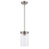 Trans Globe Lighting 72040 BN Carter 1 Light brushed nickel mini pendant with clear glass
