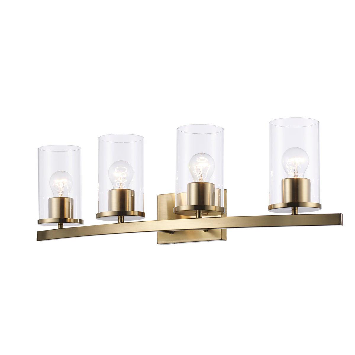 Trans Globe Lighting Carter 4 light antique gold bath vanity wall light with clear glass