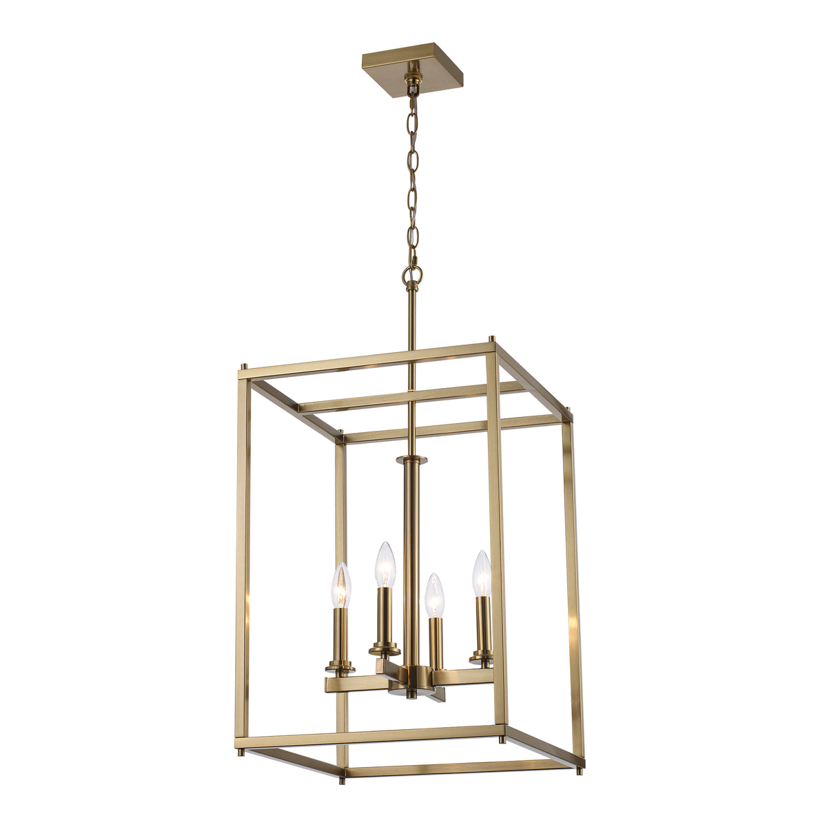 Trans Globe Lighting 72047 AG Carter 4 light antique gold pendant ceiling light