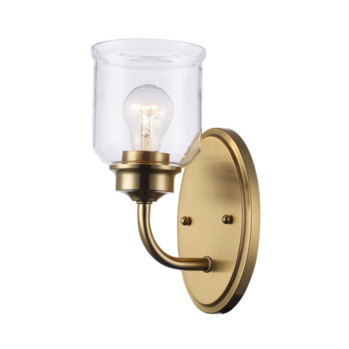 Trans Globe Lighting 72051 AG Zoe antique gold wall sconce with clear glass