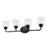 Trans Globe Lighting Zoe 4 light black bath vanity wall light with clear glass