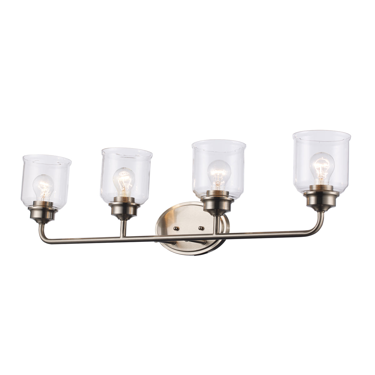 Trans Globe Lighting 72054 BN Zoe 4 Light Brushed Nickel Bath Vanity Wall Light