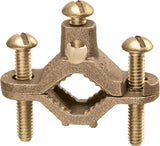 Arlington 720BBS 1/2"-1" Brass Ground Clamp W/Brass Screws