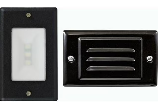 Dabmar Lighting DSL1250-LB3-30K-B Cast Aluminium Recessed Step Light, Voltage 120V, LB, Wattage 3W, Color Temperature 30K, Black