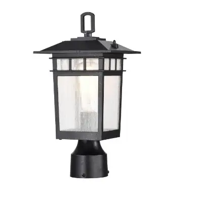 Nuvo 60-5956 14-in Cove Neck SM Outdoor Post Light Fixture w/o Bulb, 120V, Textured Black