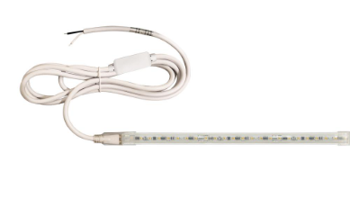 Nora Lighting NUTP13-W34-12-927/HWSP Custom Cut 34-ft 120V Continuous LED Tape Light, Lumens 330lm / Wattage 3.6W per foot, Color Temperature 2700K, w/ Mounting Clips and 8' Hardwired Power Cord w/ Surge Protector