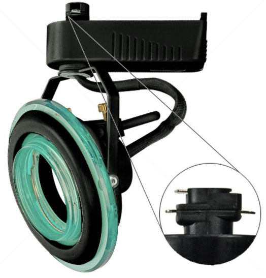 NORA Lighting NTL-205B High Tech Acrylic Low Voltage Track Fixture, Black Finish