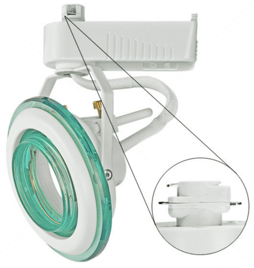 NORA Lighting NTL-205W High Tech Acrylic Low Voltage Track Fixture, White Finish