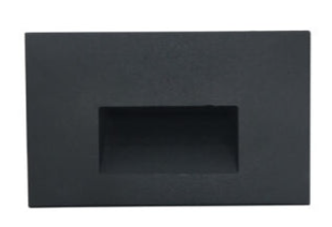 Nora Lighting NSW-740/SCB Ari LED Step Light w/ Horizontal Wall Wash Face Plate, Lumens 125lm, Wattage 3W, 5CCT, Black Finish