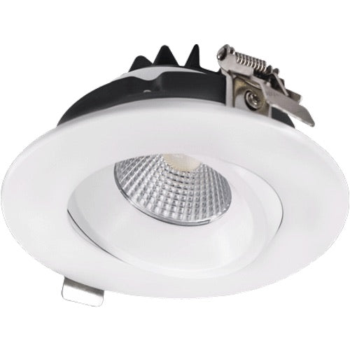 Lotus LED Lights AD-LED-4-S12W-5CCT-WH-LREY Venus 4" Round Recessed Gimbal Led Downlight - 12w - 27k / 3k / 35k / 4k / 5k - 920 Lumens - 120v - White