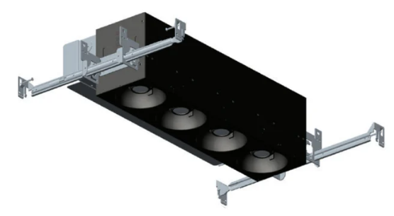 Visual Comfort Architectural EMTH14FLON120ELVW Element EMTH 1X4 Trimmed Flanged Non-IC Airtight Housing, Dimming ELV, Wattage 48W, Finish White