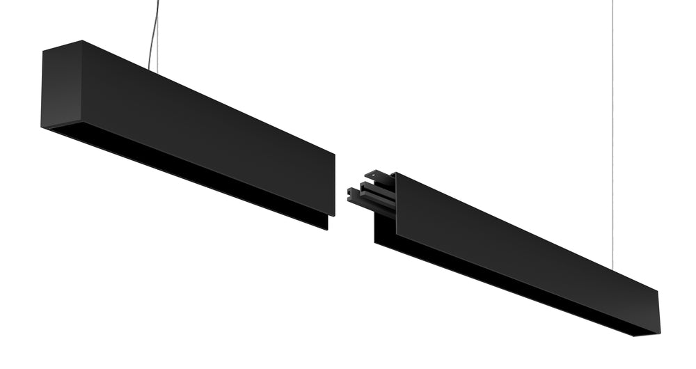 Eurofase Lighting F55840BSUSEXT 8' LED Linear Suspension Mount Extension Kit, 2"Wide, Color Temperature 4000K, Black Finish