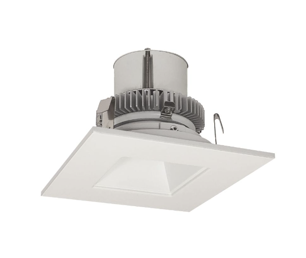 Nora Lighting NLCBC2-45630MPW/10EM 4" Cobalt Click LED Retrofit Square Reflector Matte Powder White Reflector / Matte Powder White Flange, Lumens 1000lm, Wattage 12W, Color Temperature 3000K, Pre-Wired for Emergency