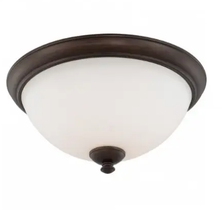 Nuvo 60-5141 Patton Flush Mount Light, Wattage 60W, Prairie Bronze