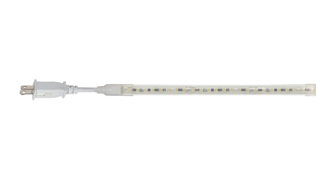 NORA Lighting NUTP13-W34-4-12-940/CPSP Custom Cut 34-ft, 4-in Continuous LED Tape Light, 330lm / 3.6W per foot, , w/ Mounting Clips and 8' Cord & Plug w/ Surge Protector, Voltage 120V, Color Temperature 4000K