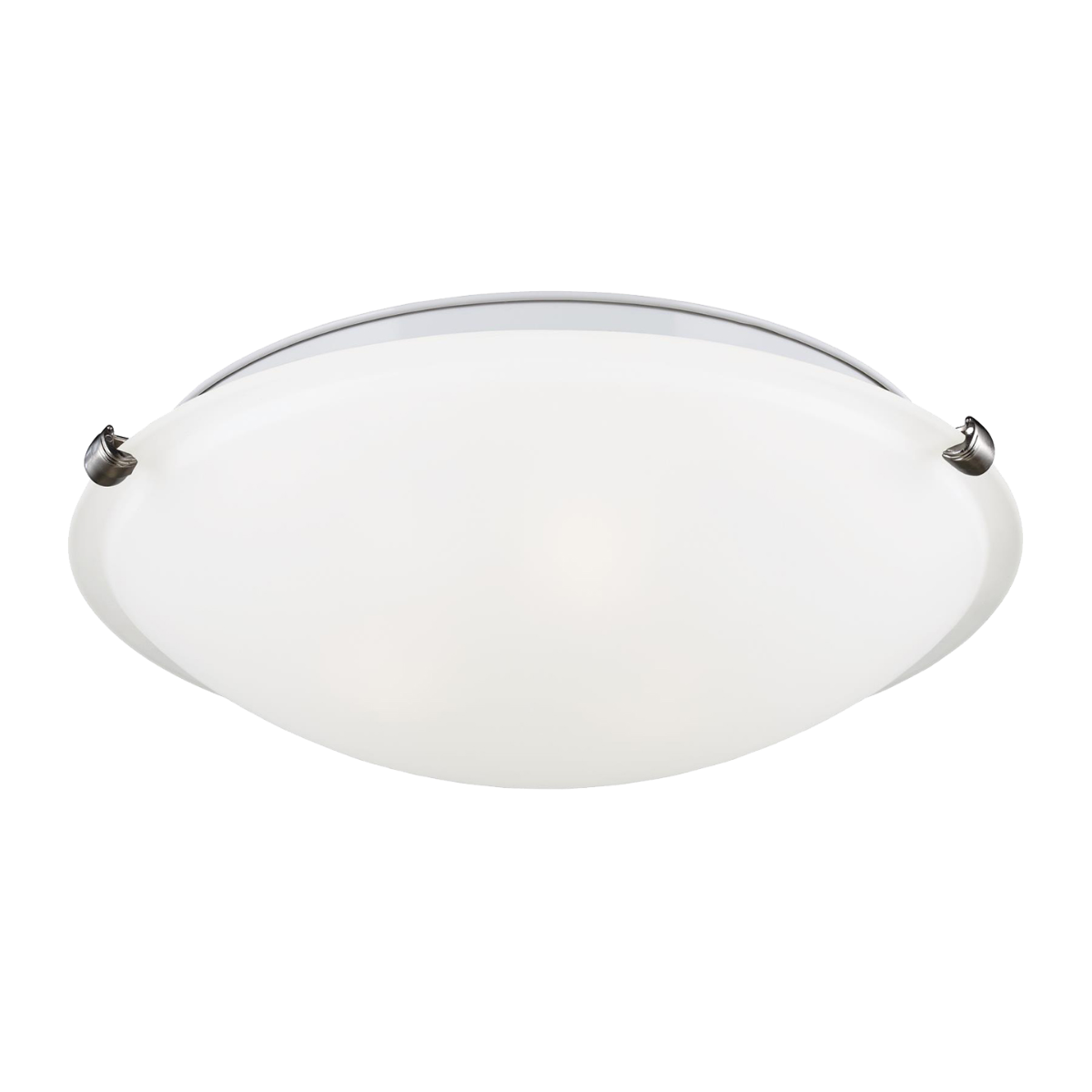 Generation Lighting Clip Ceiling Flush Mount 3 light brushed nickel flush mount ceiling light