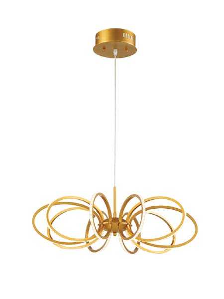 Eurofase Lighting 30039-018 Tela 10 Light 25" Wide LED Abstract Pendant Light, Wattage 45W, Gold Finish