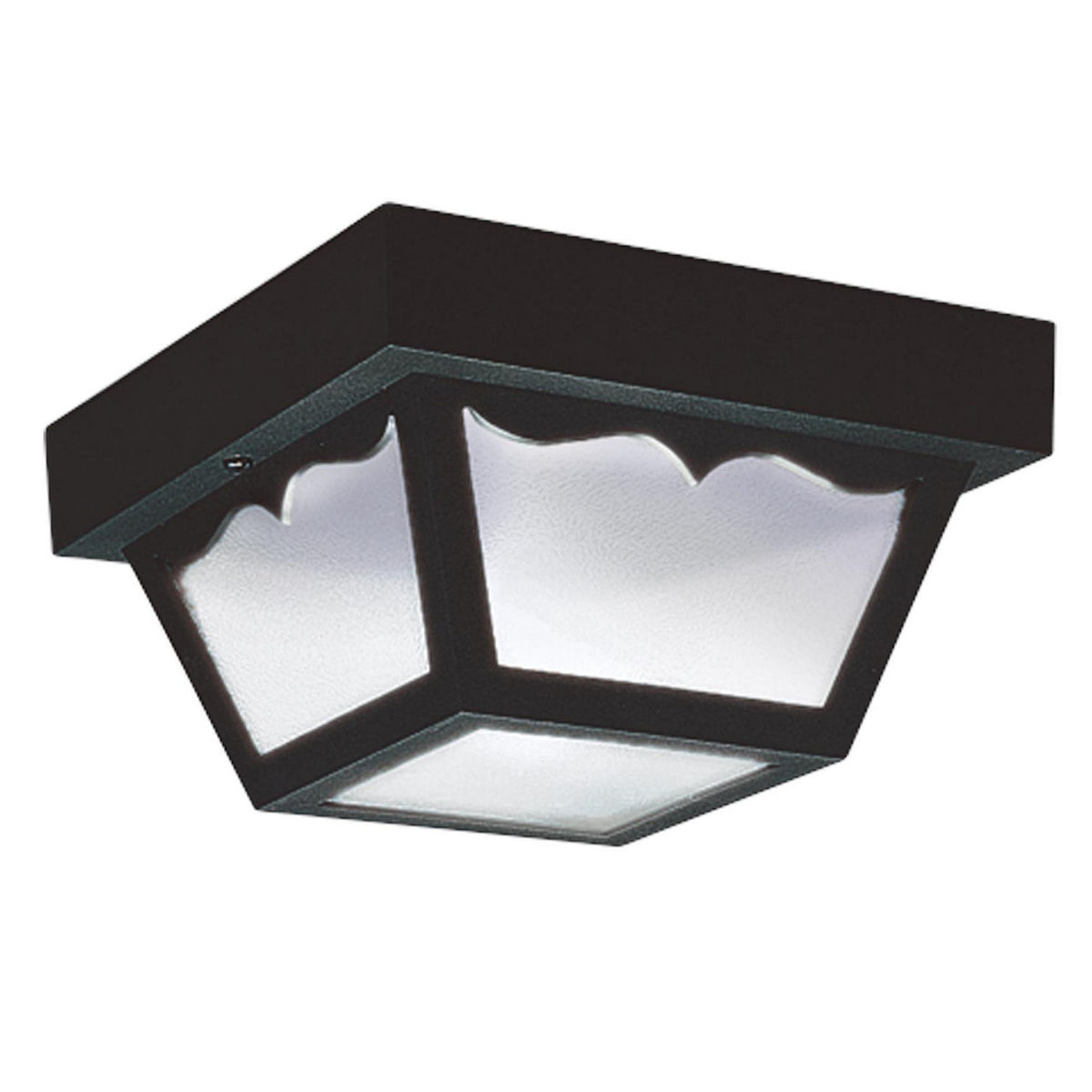 Generation Lighting 7569EN3-32 Outdoor Ceiling black flush mount ceiling light