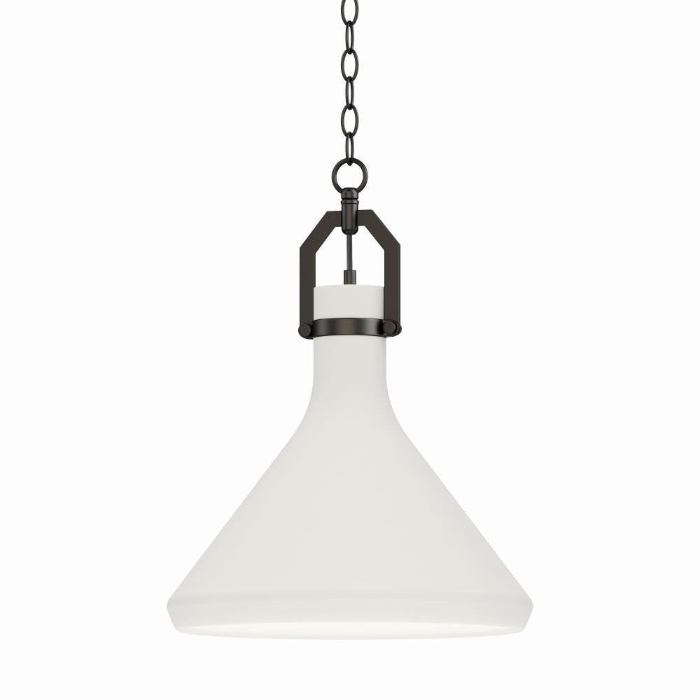 Maxim Lighting 12383WTSBR Lumi 1 Light 13 inch Satin Brass Pendant Ceiling Light - Studio White Background