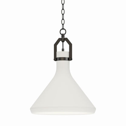 Maxim Lighting 12383WTSBR Lumi 1 Light 13 inch Satin Brass Pendant Ceiling Light - Studio White Background