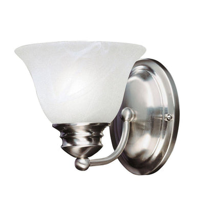 Maxim Lighting 2686MRSN Malaga 1 Light 6 Inch Satin Nickel Bath Vanity Wall Light