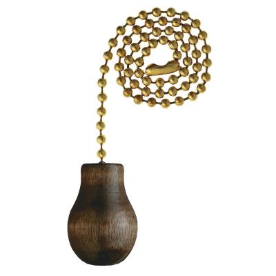 Westinghouse Lighting 7701300 polished brass pull chain with walnut wood knob