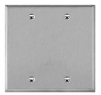 Enerlites 7702 Blank Cover 2-Gang Metal Wall Plate